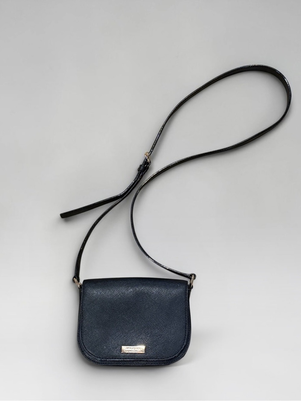 Kate Spade Black Saffiano Leather Small Crossbody Bag